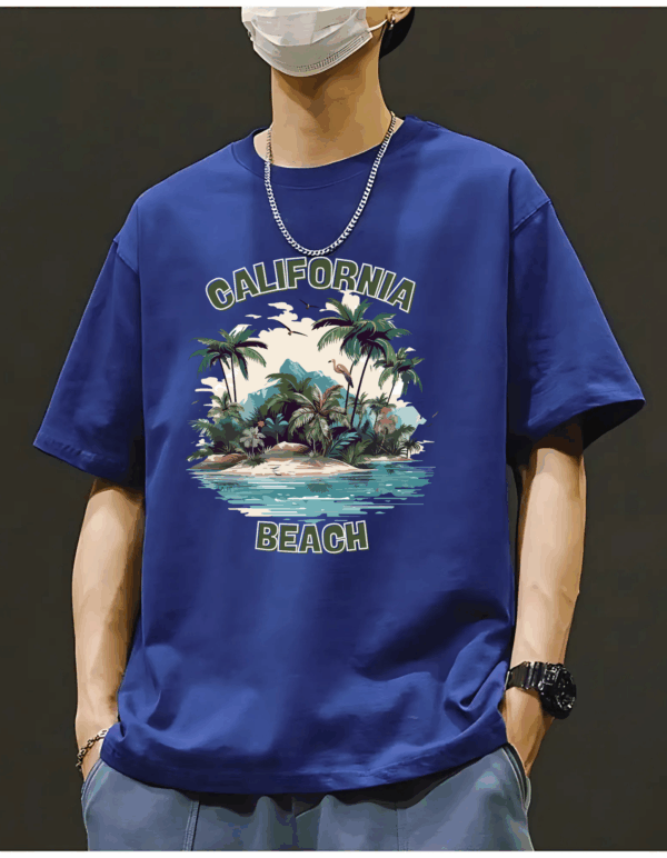 Star Fashion Premium California Beach Drop-Shoulder -Royal Blue