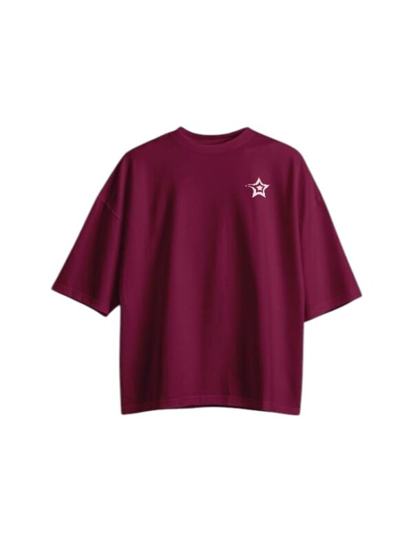 star Fashion Signature Solid Drop-Shoulder -Maroon