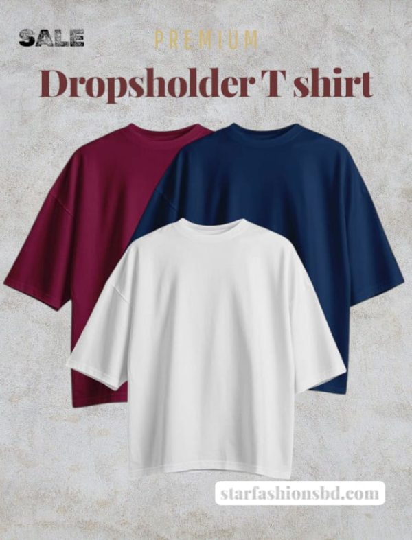 Star Fashion Signature Solid Drop-Shoulder -Combo Maroon,Navy Blue, White